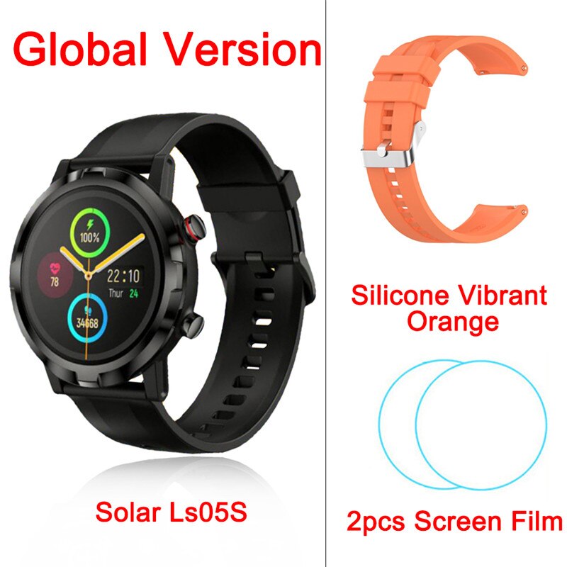 Youpin Haylou LS05S Smart Watch Full Touch Fitness Tracker Blood Pressure IP68 Waterproof Smartwatch Haylou RT For iOS Android: Ls05SSiliconeOrange2