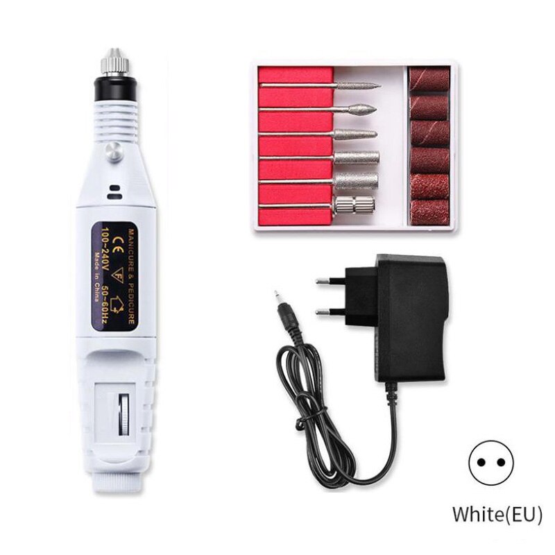 35000Rpm Electric Nail Boor Machine Manicure Boor Machine Pedicure Boor Sterke Nagel Boormachine Salon Nail Boor Machine: 20000 white / EU
