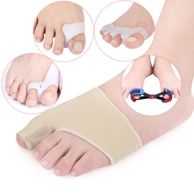 9pcs set of Toe Separator Hallux Valgus Bunion Corrector Toes Separator Feet Care Tool toes elastic safety Pedicure Sock