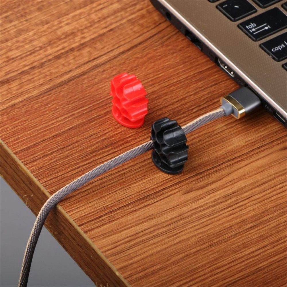 1pc nyhet abs kabelspolare enfärgad kabel arrangör tråd insvept sladd kontors hörlurar förvaringshållare linje fixer skrivbordsuppsättning