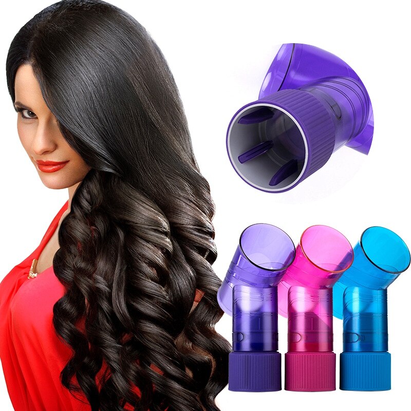 Rose tornade cheveux bigoudi sèche-cheveux diffuseur couverture bouclés séchage souffleur élastique sortie d'air femmes coiffure beauté outil
