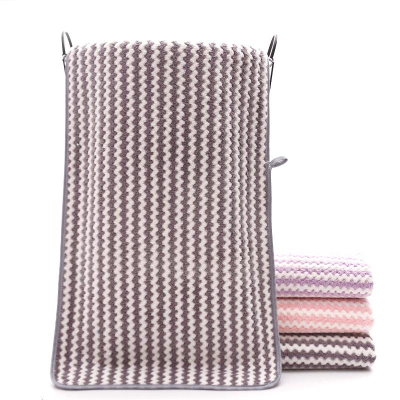 Gestreepte badhanddoeken voor volwassenen, zachte absorberende handdoeken van polyester, handdoek voor thuis, familiebadhanddoeken, handdoeken voor in de badkamer: 2