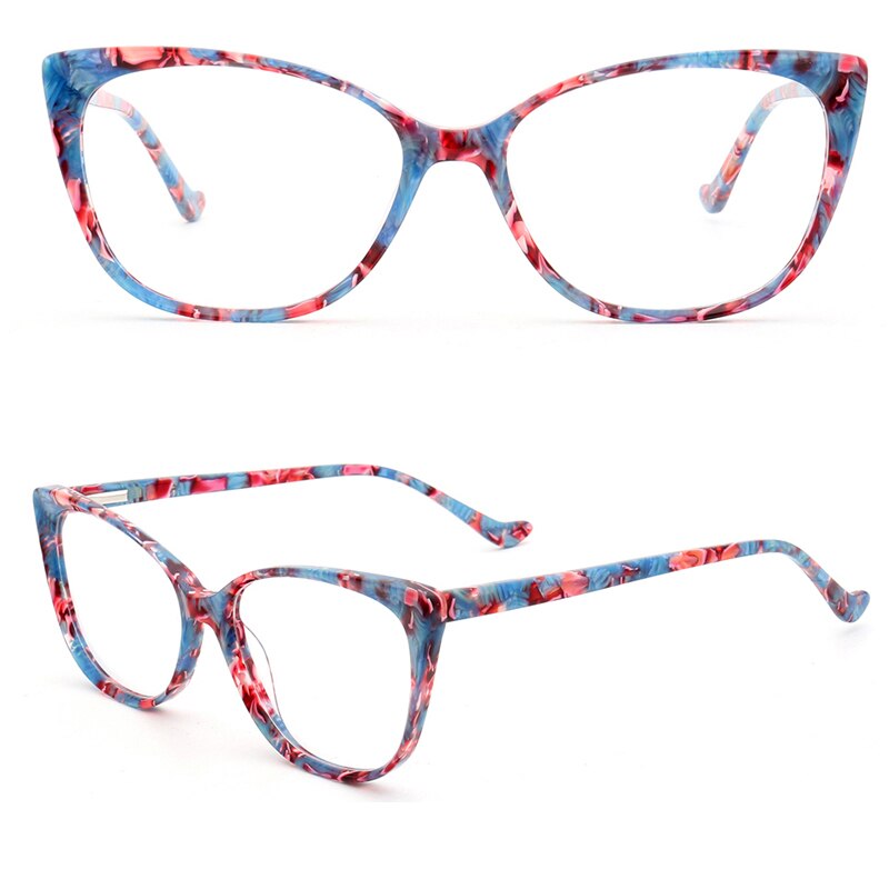 Women Cat Eye Eyeglass Frames for Women Optical Glass Frames Retro Pink Tortoise Prescription Eyewear Female Spectacles