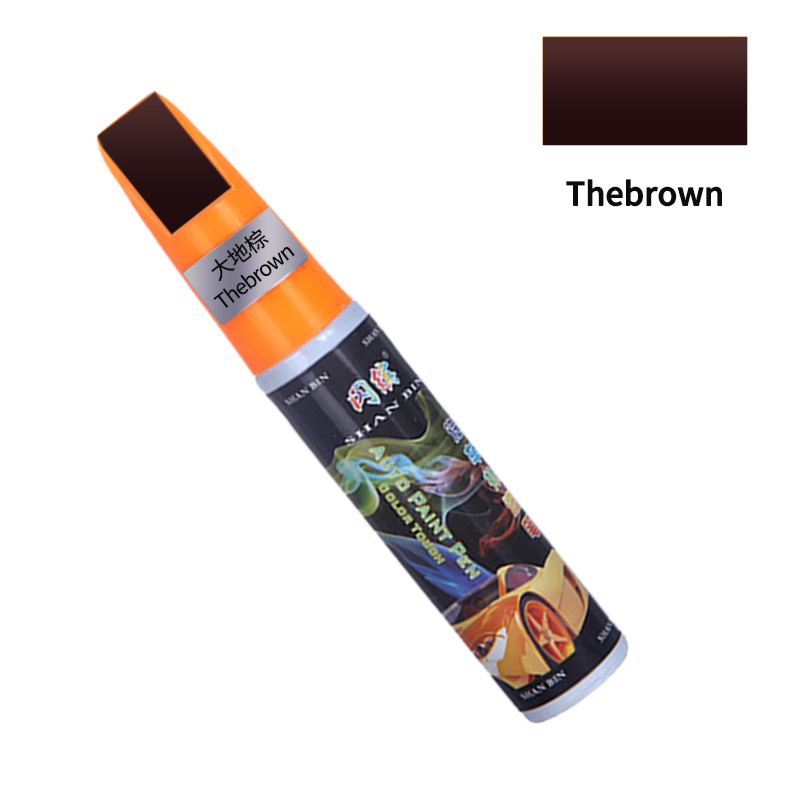 20 Colors Car Mending Fill Paint Pen Tool Applicator Waterproof Touch Up Car Paint Repair Coat Painting Scratch Clear Remover: Thebrown