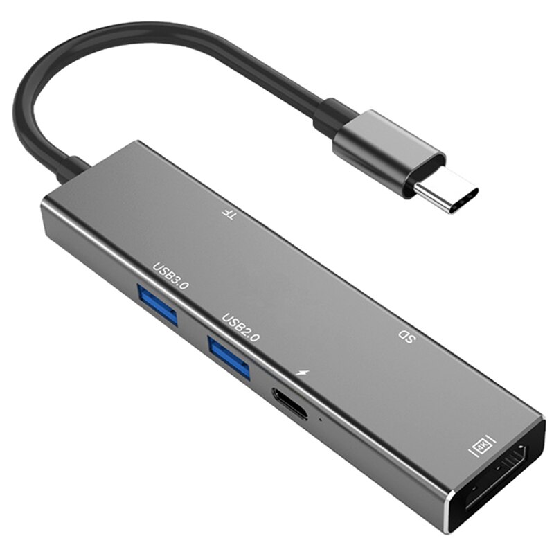 Type-C Naar Hdmi 6 In 1 Uitbreiding Dock Usb C Hub Notebook Docking Station Usb C Hub Usb C Naar Hdmi Adapter 6 In 1 Usb C Hub