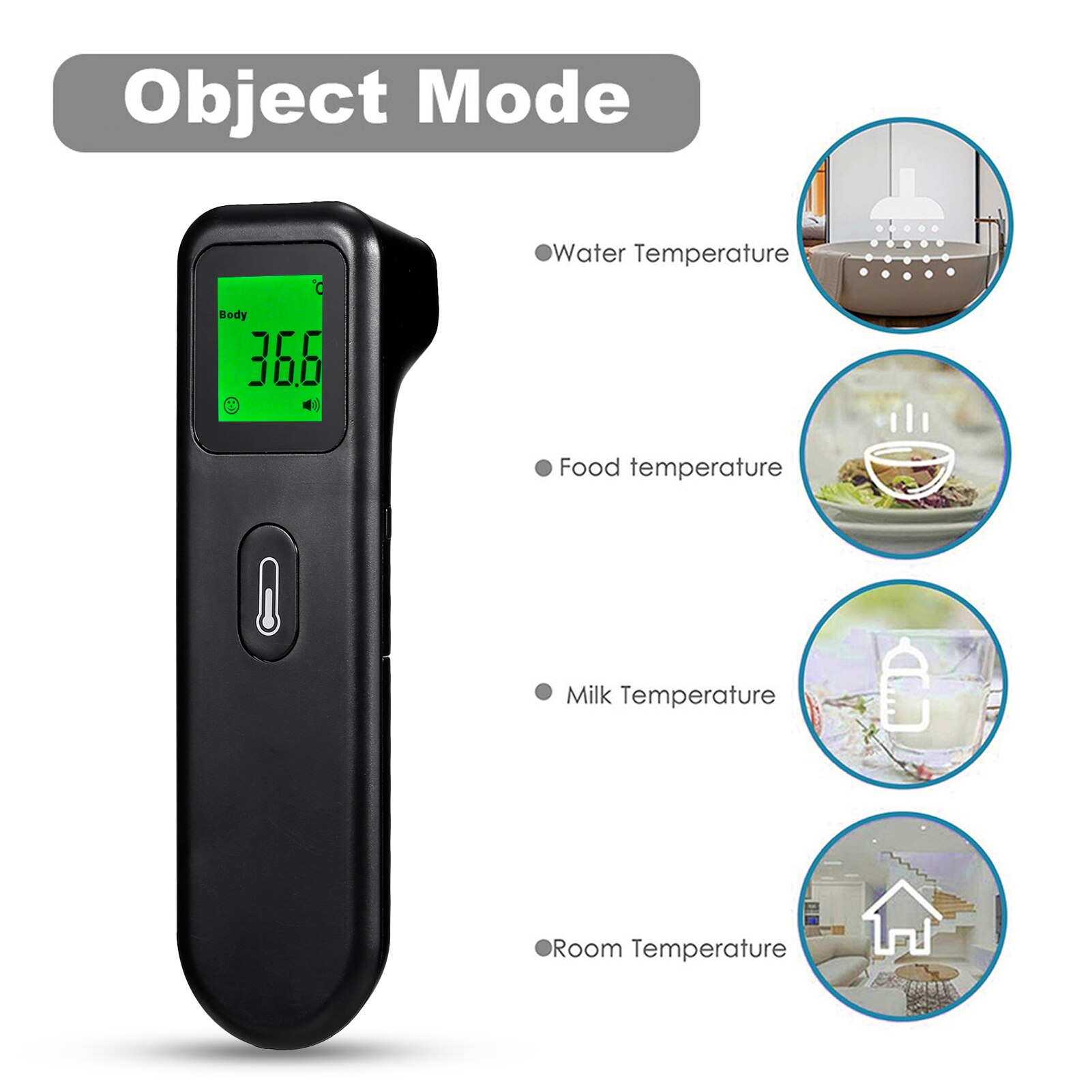 Digital Forehead Thermometer Non-contact Infrared Thermometer 1-second Accurate Reading Temperature Measuring for Kids Children
