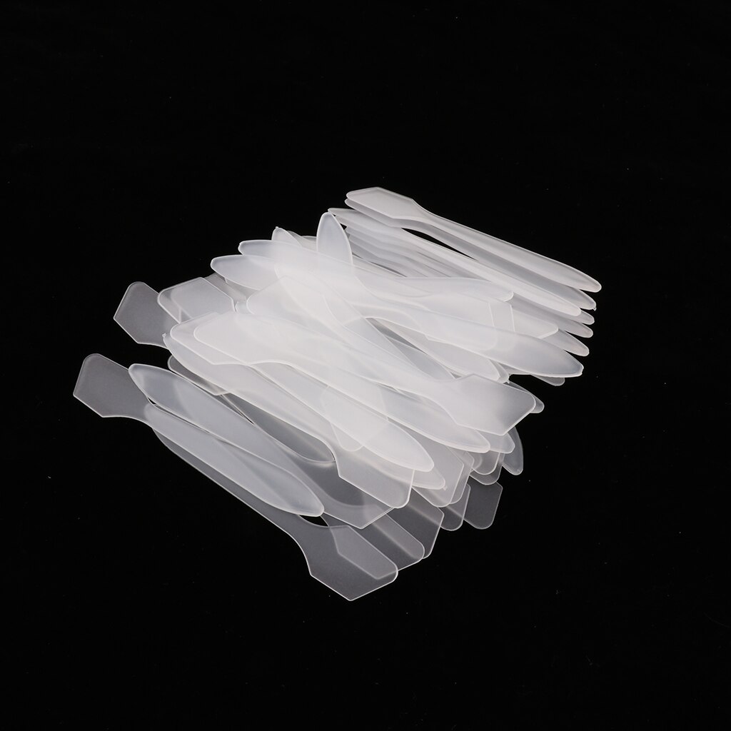 100 PCS Disposable Makeup Frosted Tip Spatulas Cosmetic Mask Spatula For Easy Mixing And Sampling (3.1x0.6 inch)