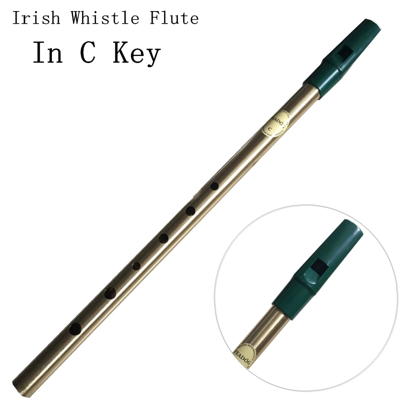 irisch Pfeife Flöte C schlüssel Irland Flöte Feadog Durcheinander Zinn Pennywhistle Metall Tasche Feadan 6 See Musical Instrument