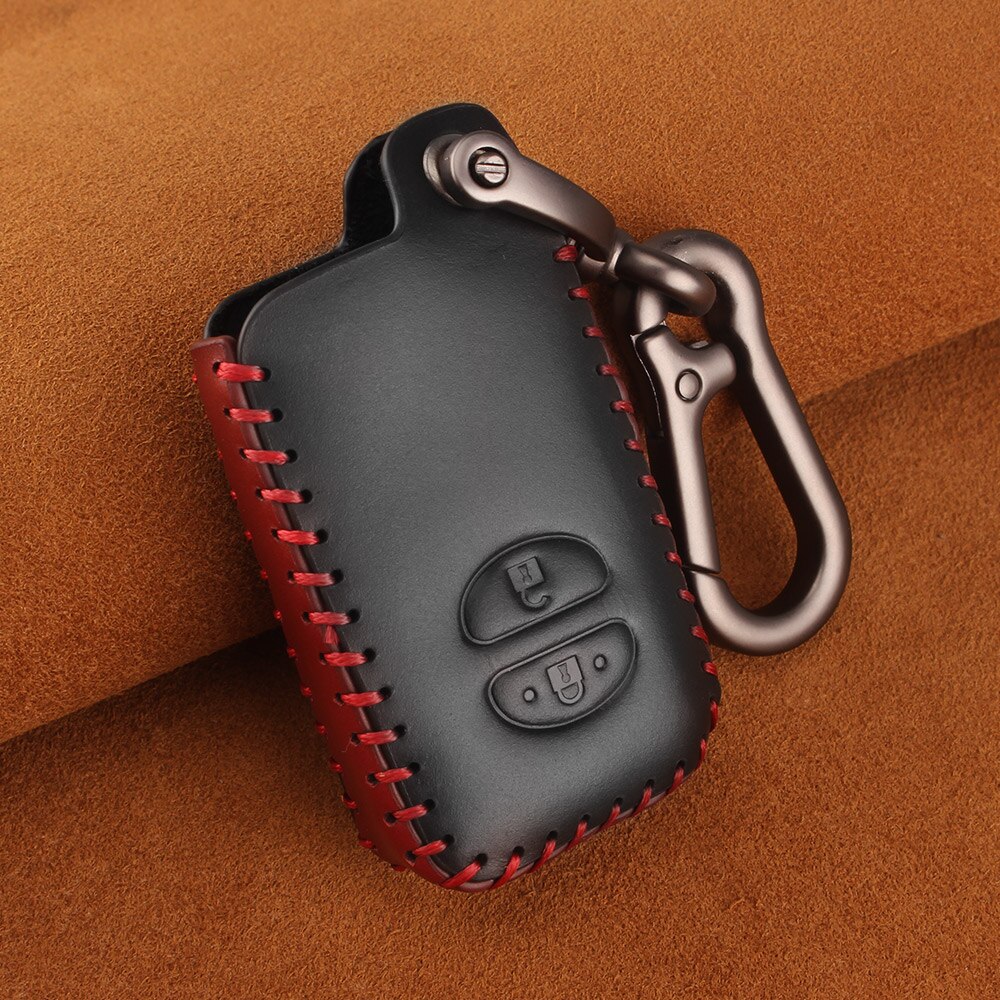 Keyyou for toyota prius land cruiser avalon prado læder bil nøglering dækker nøglering taske nøglering taske 2/3/4 knapper: Model 1