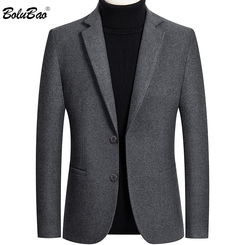 Bolubao herr casual kavaj märke fodrad enfärgad herr slim fit kostym galler smoking kavaj herr