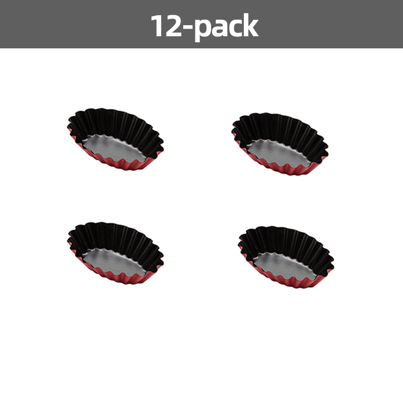 12- -pack tårtform cupcake cake muffinsform plåt panna bakverktyg kolstål: 7.5 x 5 x 1.9cm