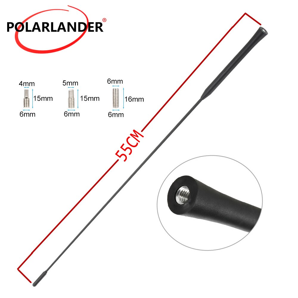 Antenna Aerial Universal Car Roof Radio Antenna Black Color Auto Radio AM/FM Replacement Car antenna + 3 Screws