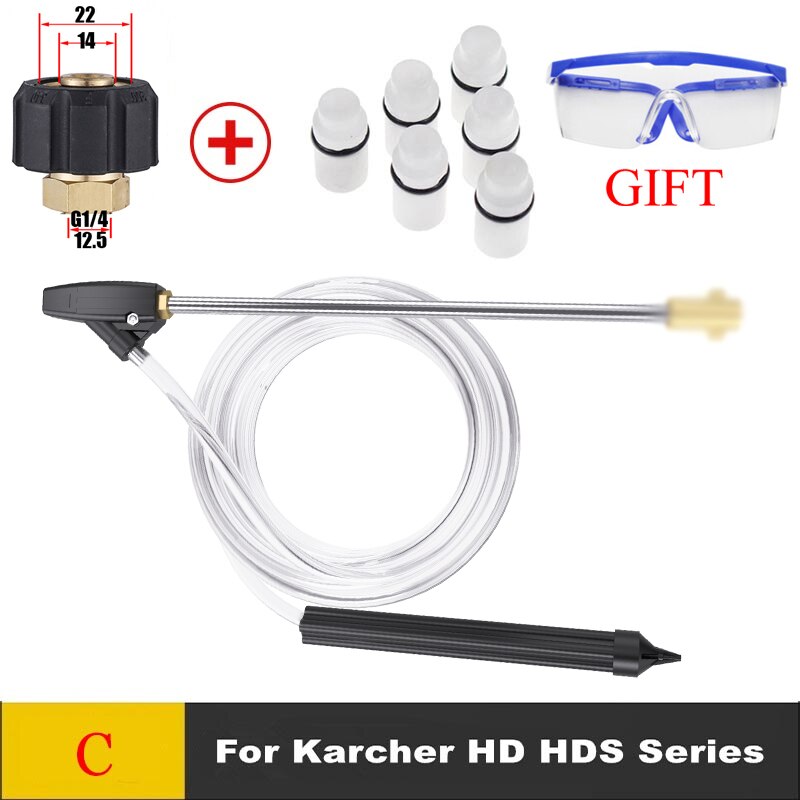 Pressure Washer SandBlasting Kit Wet Sandblaster Lance Nozzle for Karcher K5 Huter Interskol Lavor Parkside High Pressure Washer: C