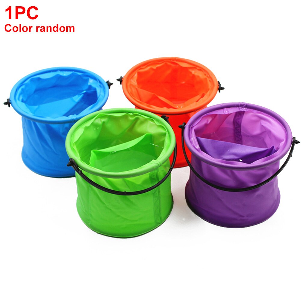 Bolsa de lavado de viaje para acampar al aire libre, baño, cubo plegable, portátil, ergonómico, suministros de pesca, cocina con compartimento