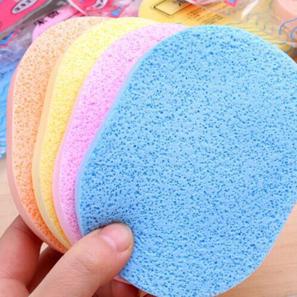 5pcs Sponge Face Wash Puff Face Makeup Wash Pad Deep Cleaning Tool Powder Puff Reusable Cleansing Makeup Sponge