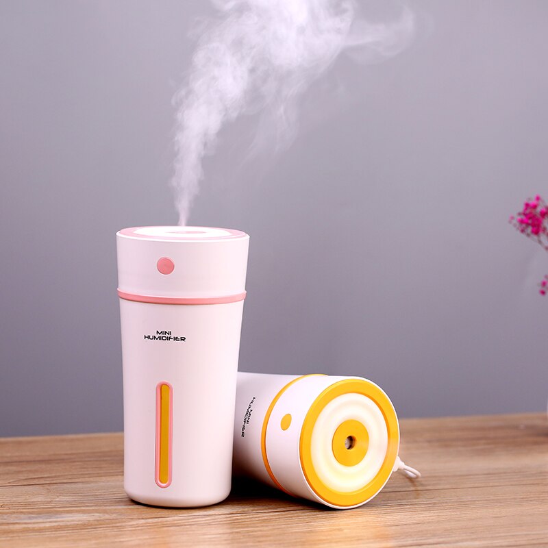 300ml farve kop luftfugter ultralyd mini usb fogger led renser aromaterapi æterisk olie diffusor bil luftfrisker