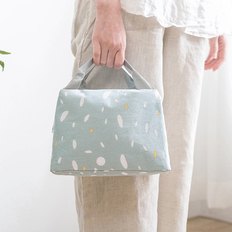 Draagbare aluminiumfolie geïsoleerde lunchtas, lunchtas voor vrouwen en kinderen, lunchtas met rits