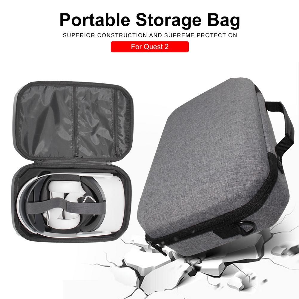 Protable VR Accessories For Oculus Quest 2 VR Headset Travel Carrying Case EVA Storage Box For Oculus Quest 2 Protective Bag