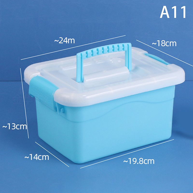 Kunststoff-Aufbewahrungsbox mit Deckel, tragbare transparente Organizer-Kasten für Kinderspielzeug, Studenten-Briefpapier-Behälter, Kosmetik-Sortierbox: WEISS
