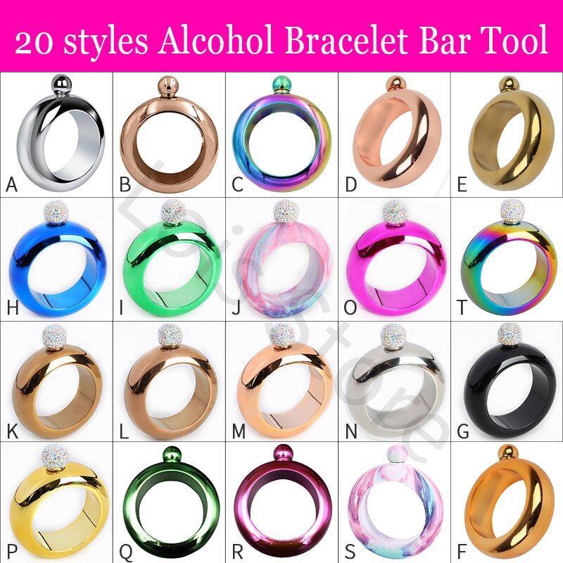 3.5 Oz Kruik Armband Heupfles Bangle Wijn Fles Rvs Whiskey Vodka Alcohol Drinkware Pocket Flagon