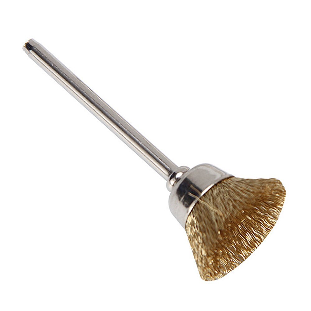 24pcs Brass Brushes Set Drill Tools Burr Abrasive Head Mini Wire Steel Suitable For Metal Surface Cleaning Cup Wheels