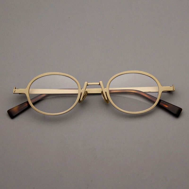 Zerosun montatura per occhiali ovale uomo donna occhiali da lettura Unisex occhiali per prescrizione ottica nero oro: Oro