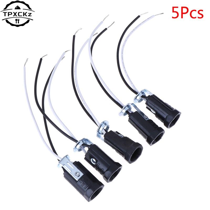 E12 Candelabro Base, Suporte da lâmpada, Tomadas de Luz, Keyless, 20cm Fio Leva Acessórios, Lâmpada Peças de Reposição Iluminação, 5Pcs
