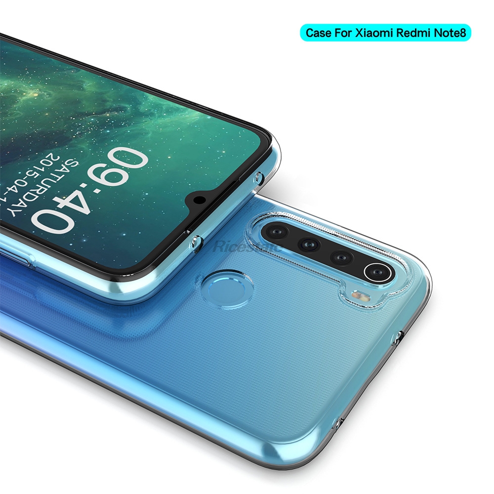 Étui Transparent pour Xiaomi Redmi Note 8, coque de téléphone antichoc en TPU Transparent, housse de Protection Redmi Note 8 Note8