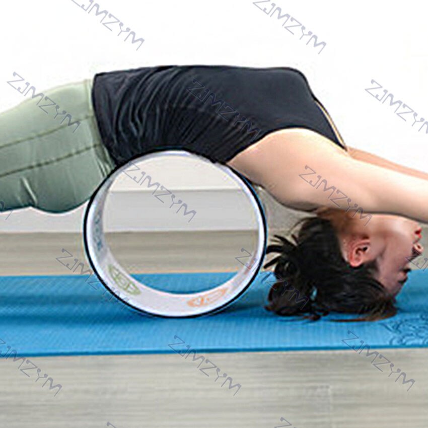 Relaxdays Roue de yoga en lot de 3, D : 33, 26,5 et 17 cm, avec 2 sangles, pour étirements, plastique, turquoise/noir