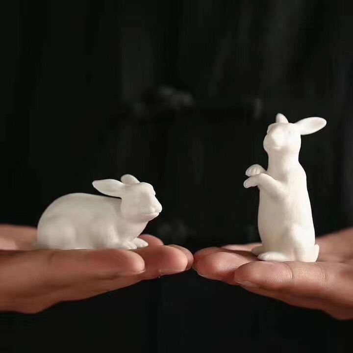 Luwu porcelæn teapets søde kaniner hvid te lege kinesisk te sæt dekoration