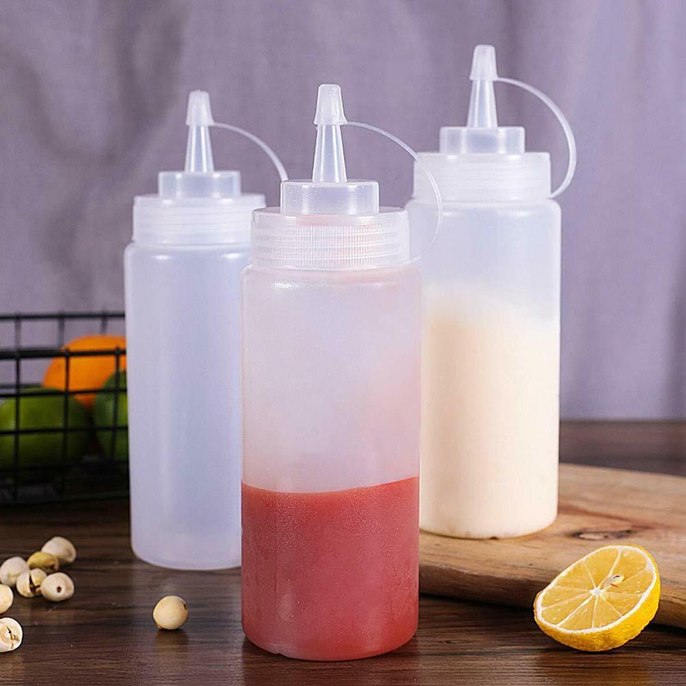 240ml Bbq Kitchen Silicone Squeeze Bottle Condiment Dispenser Sauce Mayonnaise Squeeze Jar Vinegar Oil Ketchup Jam Bottle