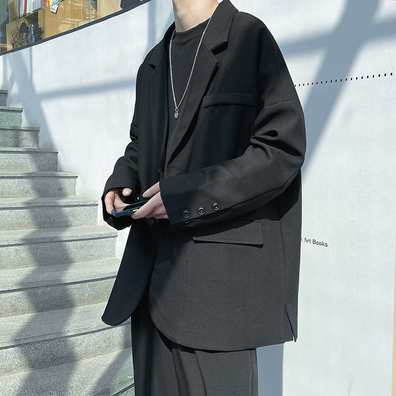 Trajes formales de primavera y verano para hombre, traje informal holgado de negocios, chaqueta, ropa de calle Harajuku, traje Social, coreana