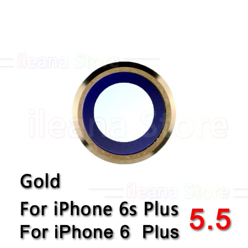 Originele Sapphire Crystal Back Achteruitrijcamera Glas Ring Voor Iphone 6 6S Plus Camera Lens Ring Cover Vervanging: 6s Plus Gold