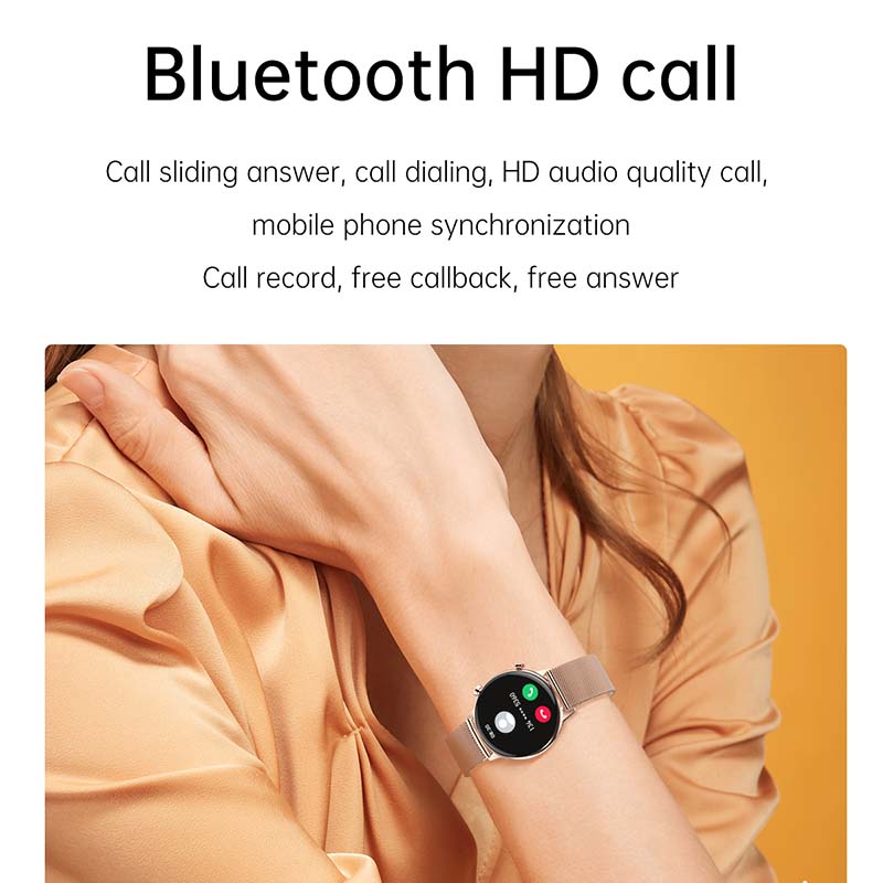 Montre intelligente étanche pour femme, écran HD AMOLED, appel Bluetooth, NDavid, santé, IP68, , 2024, 18mm
