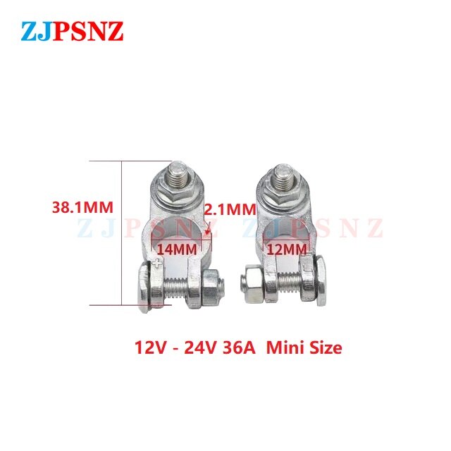 12v 24v auto auton akun napa yläreunassa pikapostin johdin kaapelin kiinnitysliitin positiivinen &amp; negatiivinen sähköliitin auton lisävaruste: 2 kpl single mini