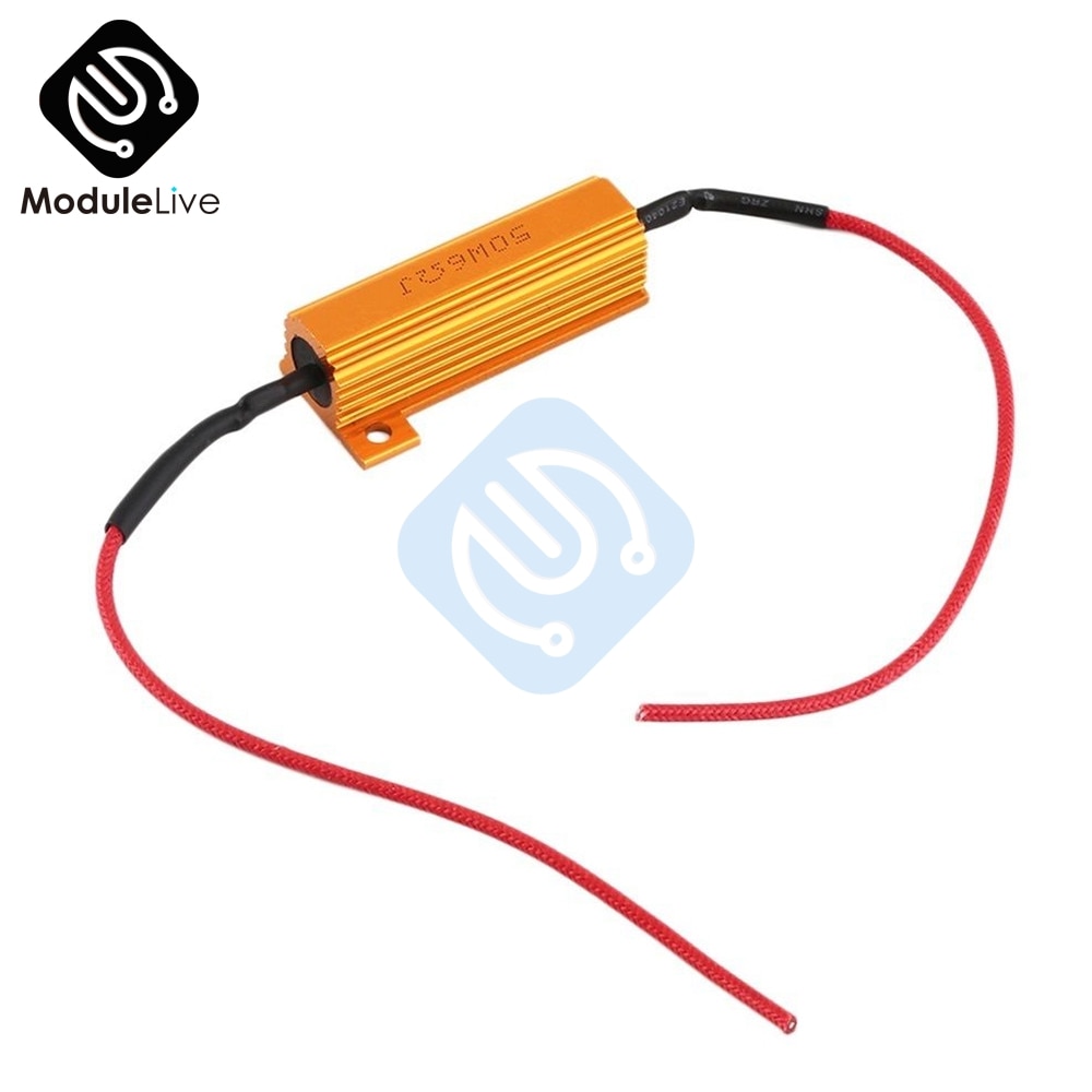 LED DRL Fog Turn Singal Load Resistor 5W-50W 6 ohm Two Cancellers For 12V Cars