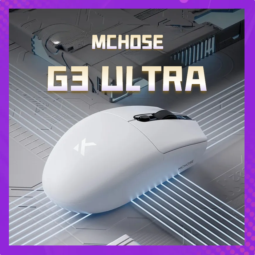 MCHOSE G3 Gaming Mouse Buletooth 2.4G Paw3311 12000DPI Tri-mode Wireless Lightweight Mouse Ergonomics Gamer Laptop PC