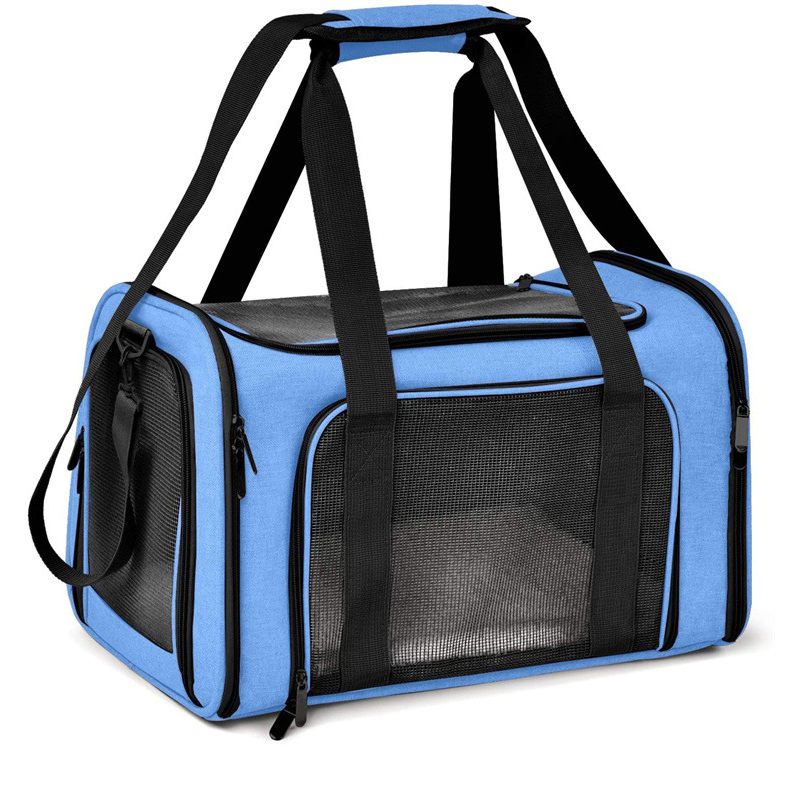 Hund Katze Tragetasche Haustier Welpen Reisetaschen Atmungsaktives Gittergewebe Kleiner Hund Katze Hunde draussen Zeltträger Ausgehende Haustiere Tasche Handtasche: S / Schwarz