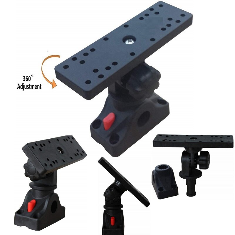 Universal Marine Electronic Fish Finder Mount Fishfinder GPS Plate Rotating Boat Supporter