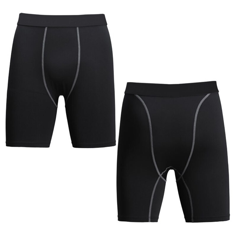 Mænd udendørs sport løb hurtigtørrende shorts gym out kompressionstramme åndbare anti-sved shorts jv