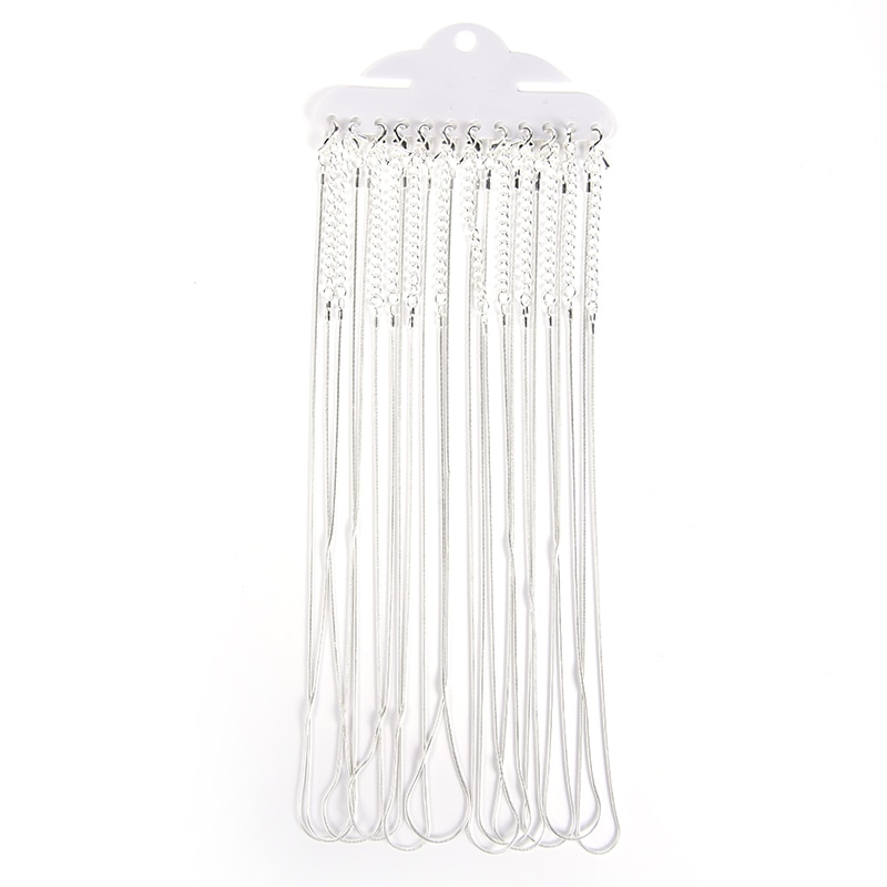 12 Pz/lotto Oro Argento di colore 40 centimetri Del Serpente Catene Della Collana per Le Donne Monili Che Fanno La Collana Risultati