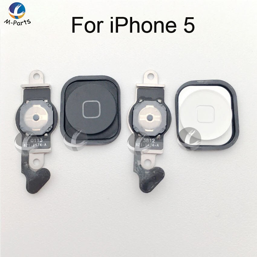 Für iPhone 4 4 S 5 5 S 5C SE Heimat Taste mit biegen Kabel Menü Geschmack Schlüssel Kappe 100% Neue OEM Bildschirm Kontrolle Reparatur
