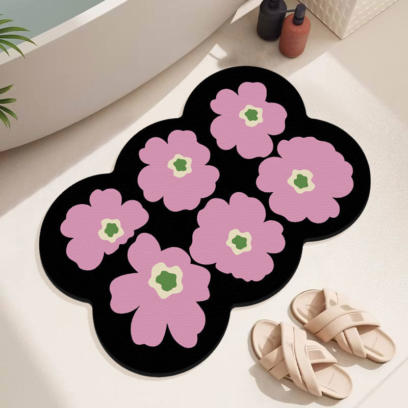 Bathroom Diatom Mud Floor Mat Toilet Carpet Entry Door Mat Toilet Toilet Door Absorbent Non-slip Foot Mat