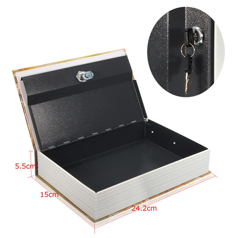 klucz Zamek książka sejfy ukryty sejf podróż Dom pieniądze biżuteria bezpieczeństwo stal symulacja książka 24.2*15*5.5cm