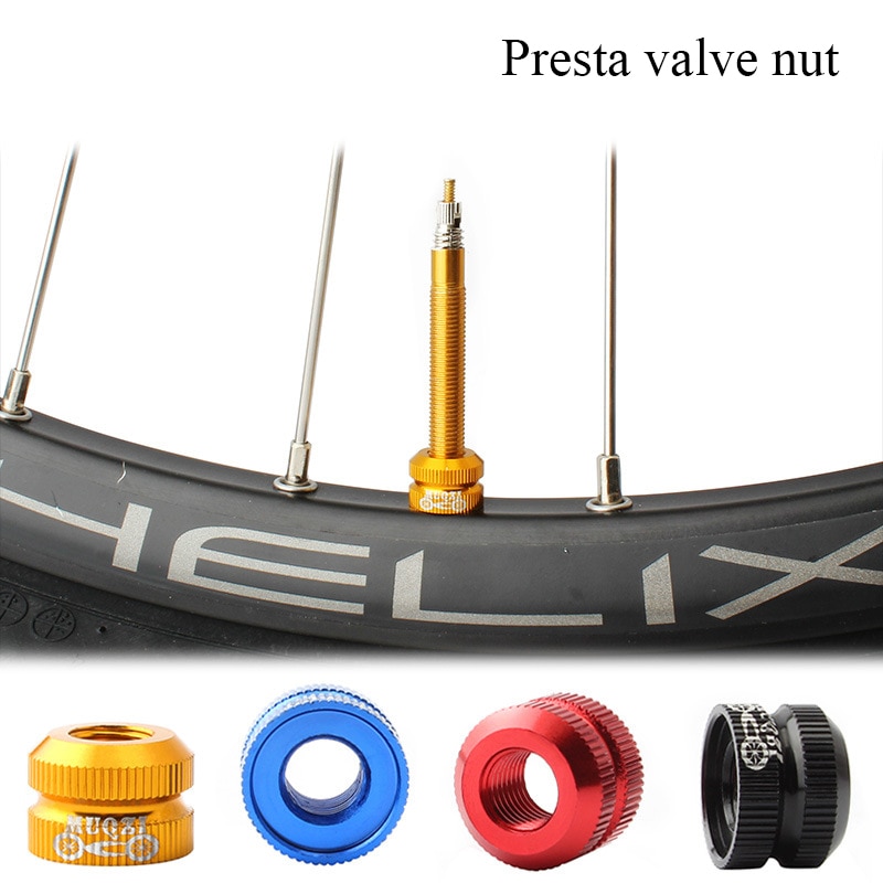 1pc 2pc 4pc MTB Road Bike Tubeless Tire Presta Valve Nut Bicycle Inner Tube Valve Cap Vacuum Tire Nozzle Nut Bicycle Accessories