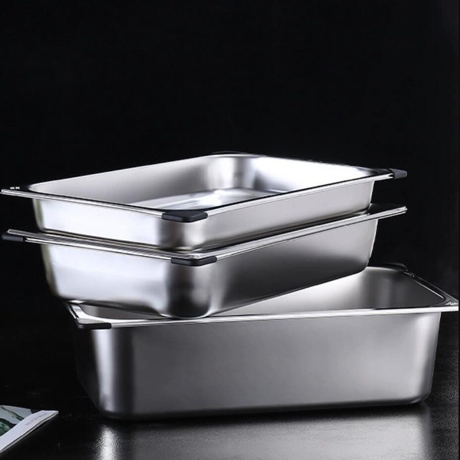 American 304 Stainless Steel Plates Rectangular Basin Buffet Plates Baking Dishes & Pans Storage Tray