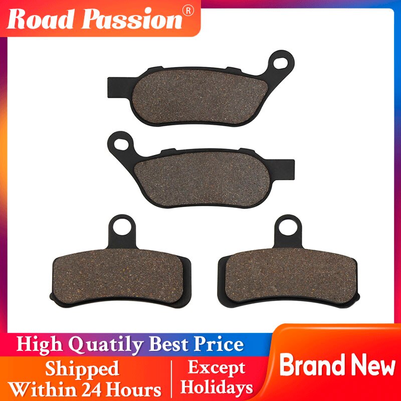 Plaquettes de frein avant et arrière pour moto Road Passion, pour Harley Dyna, Super large Glide FXD Fat Boy FLSTFB Heritage Softail Slim