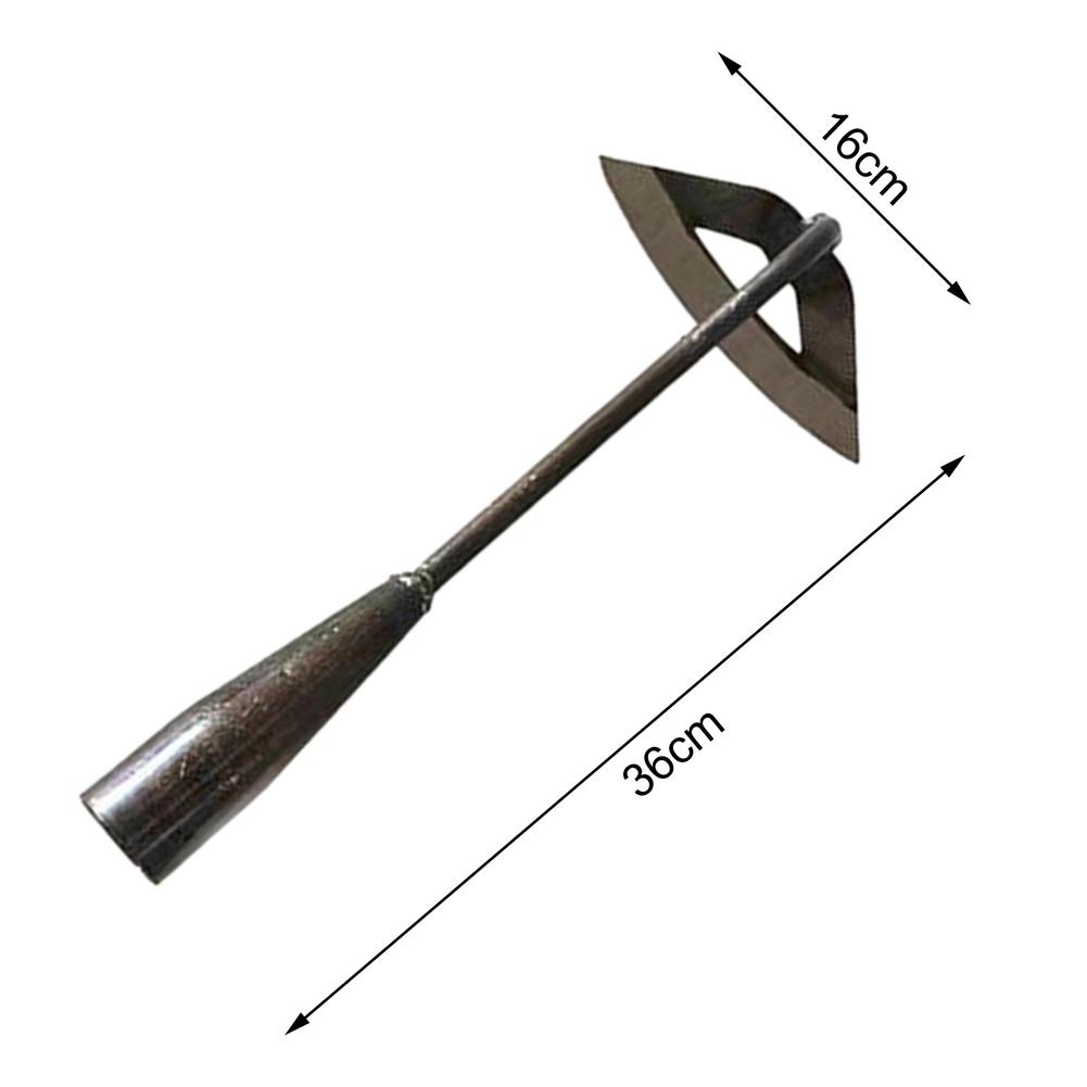 Azada hueca endurecida de acero, rastrillo de deshierbe de mano para plantar verduras, granja, jardín, herramienta de Agricultura, accesorios de deshierbe,: L