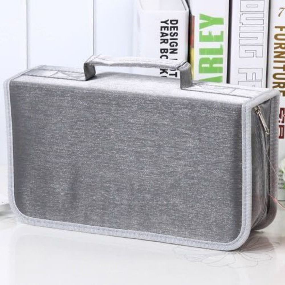 Travel Disc Box DVD Storage Bag CD Wallet Zipper Car Space Saving Large Capacity 128 CDs Home Holder Black: light yellow