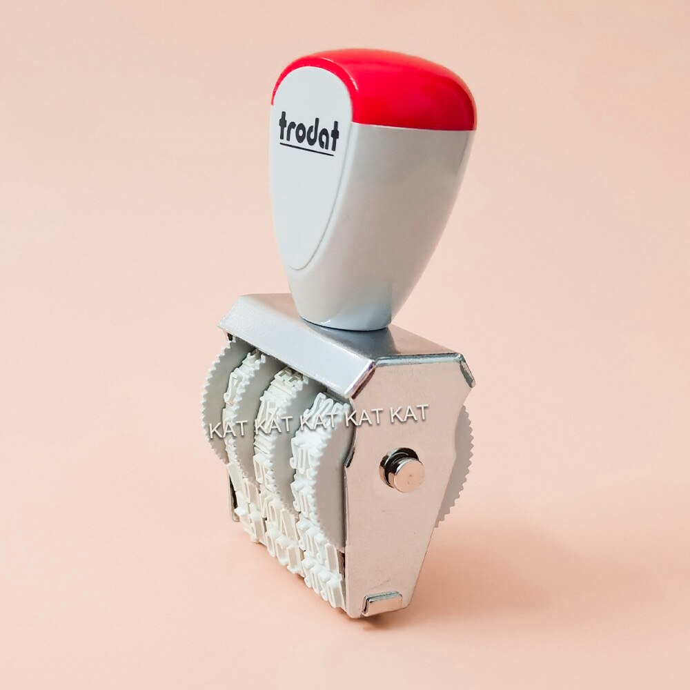 Date Stamp DIY Business Rubber Stamp with Adjustable Date Rolling Stamps School Supplies Stationery With Ink-Pad